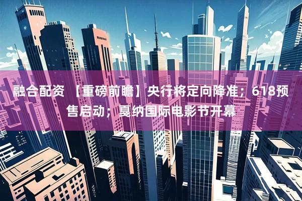 融合配资 【重磅前瞻】央行将定向降准；618预售启动；戛纳国际电影节开幕